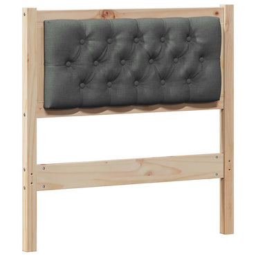 vidaXL Kopfteil Sonstiges Braun und Dunkelgrau 75 cm Massivholz Kiefer