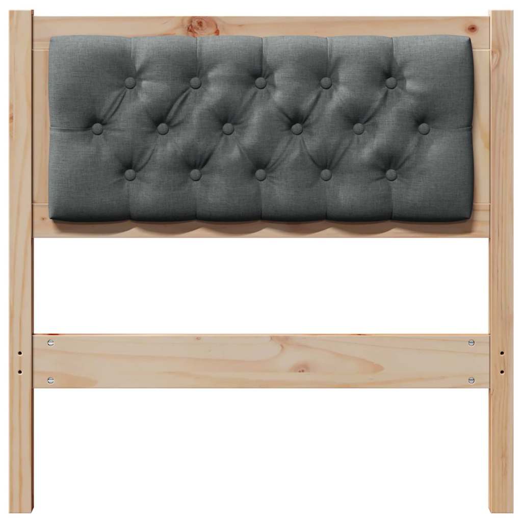 vidaXL Kopfteil Sonstiges Braun und Dunkelgrau 75 cm Massivholz Kiefer