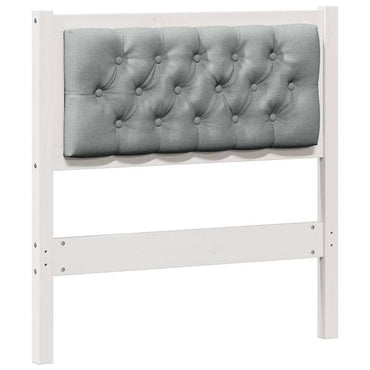 vidaXL Kopfteil Sonstiges Weiß und Hellgrau 75 cm Massivholz Kiefer