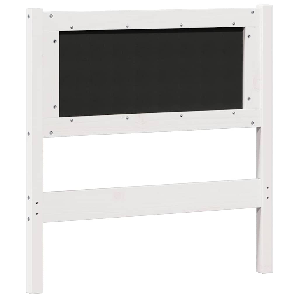 vidaXL Kopfteil Sonstiges Weiß und Hellgrau 75 cm Massivholz Kiefer