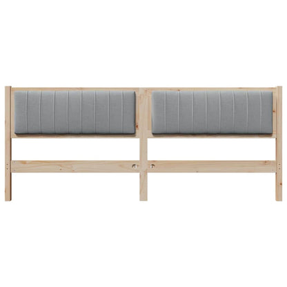 vidaXL Gepolstertes Kopfteil Braun 200 cm Massives Kiefernholz