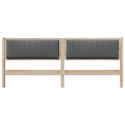 vidaXL Gepolstertes Kopfteil Braun 200 cm Massives Kiefernholz