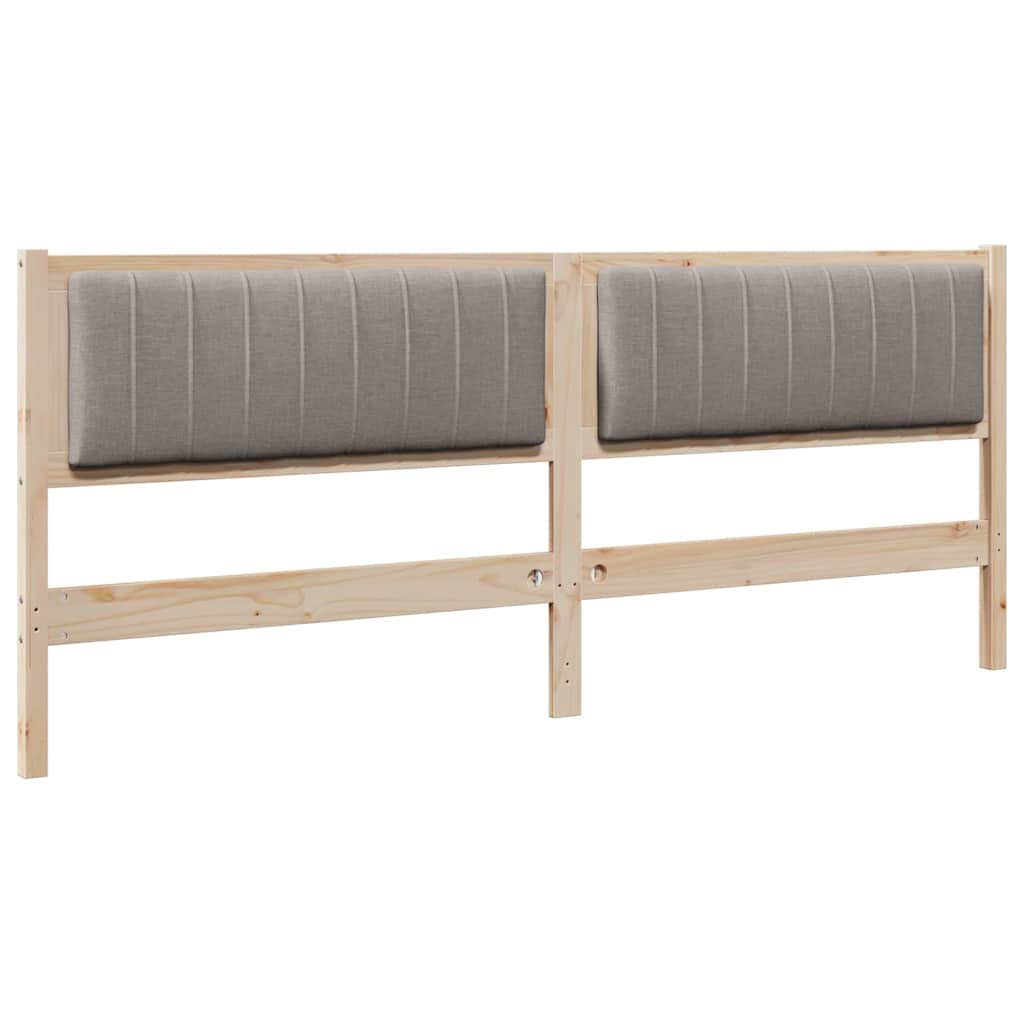 vidaXL Gepolstertes Kopfteil Braun 200 cm Massives Kiefernholz