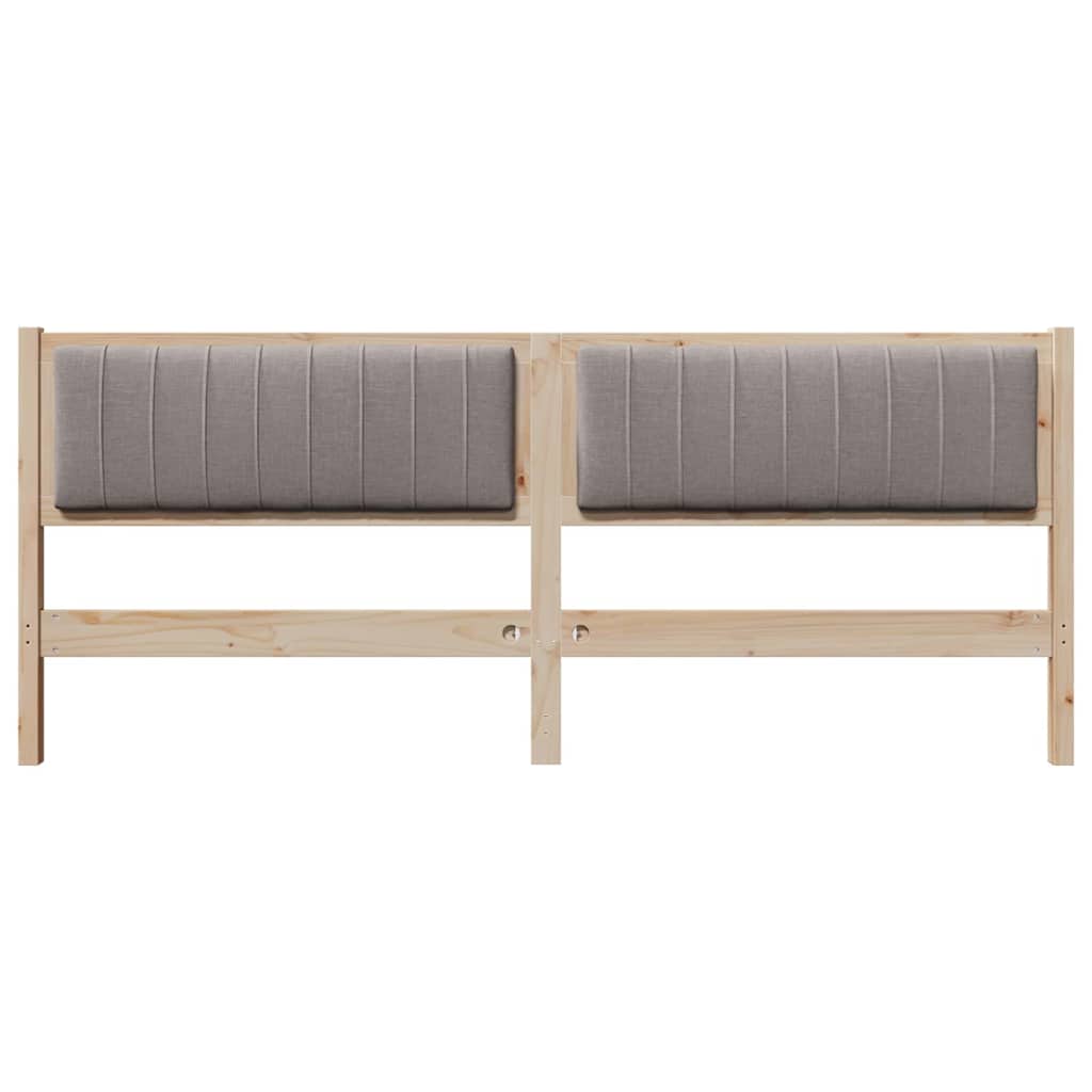 vidaXL Gepolstertes Kopfteil Braun 200 cm Massives Kiefernholz