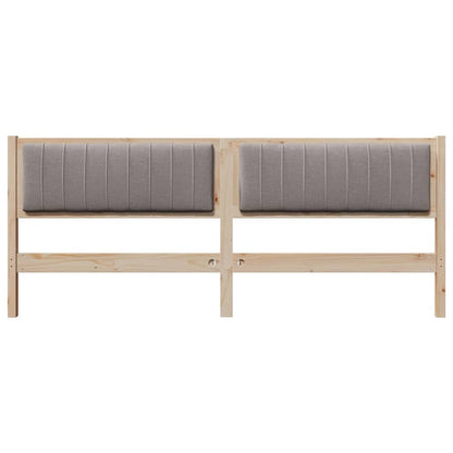 vidaXL Gepolstertes Kopfteil Braun 200 cm Massives Kiefernholz