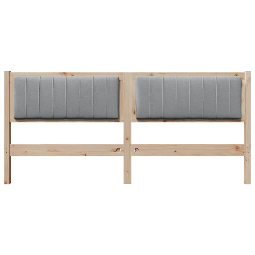 Gepolstertes Kopfteil Braun 180 cm Massives Kiefernholz