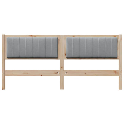 Gepolstertes Kopfteil Braun 180 cm Massives Kiefernholz