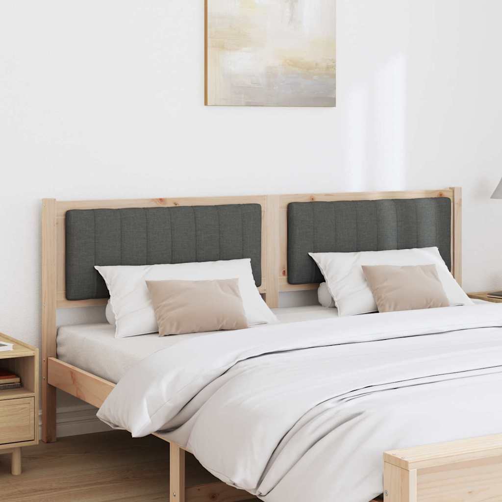 vidaXL Gepolstertes Kopfteil Braun 180 cm Massives Kiefernholz