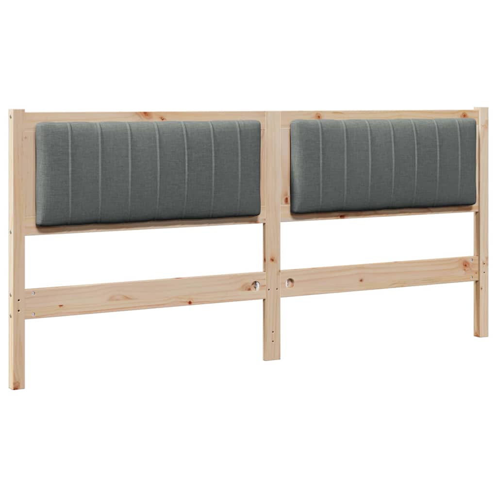 vidaXL Gepolstertes Kopfteil Braun 180 cm Massives Kiefernholz