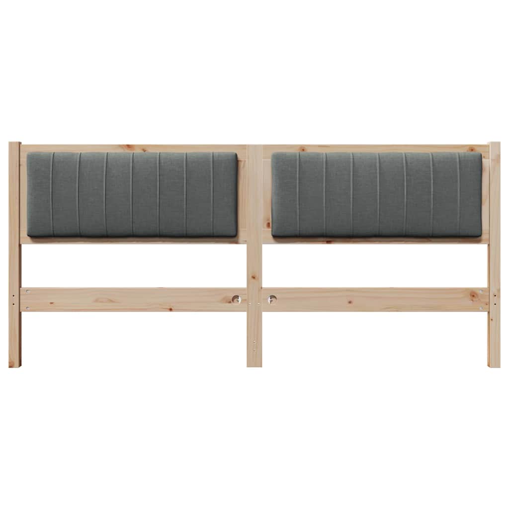 vidaXL Gepolstertes Kopfteil Braun 180 cm Massives Kiefernholz