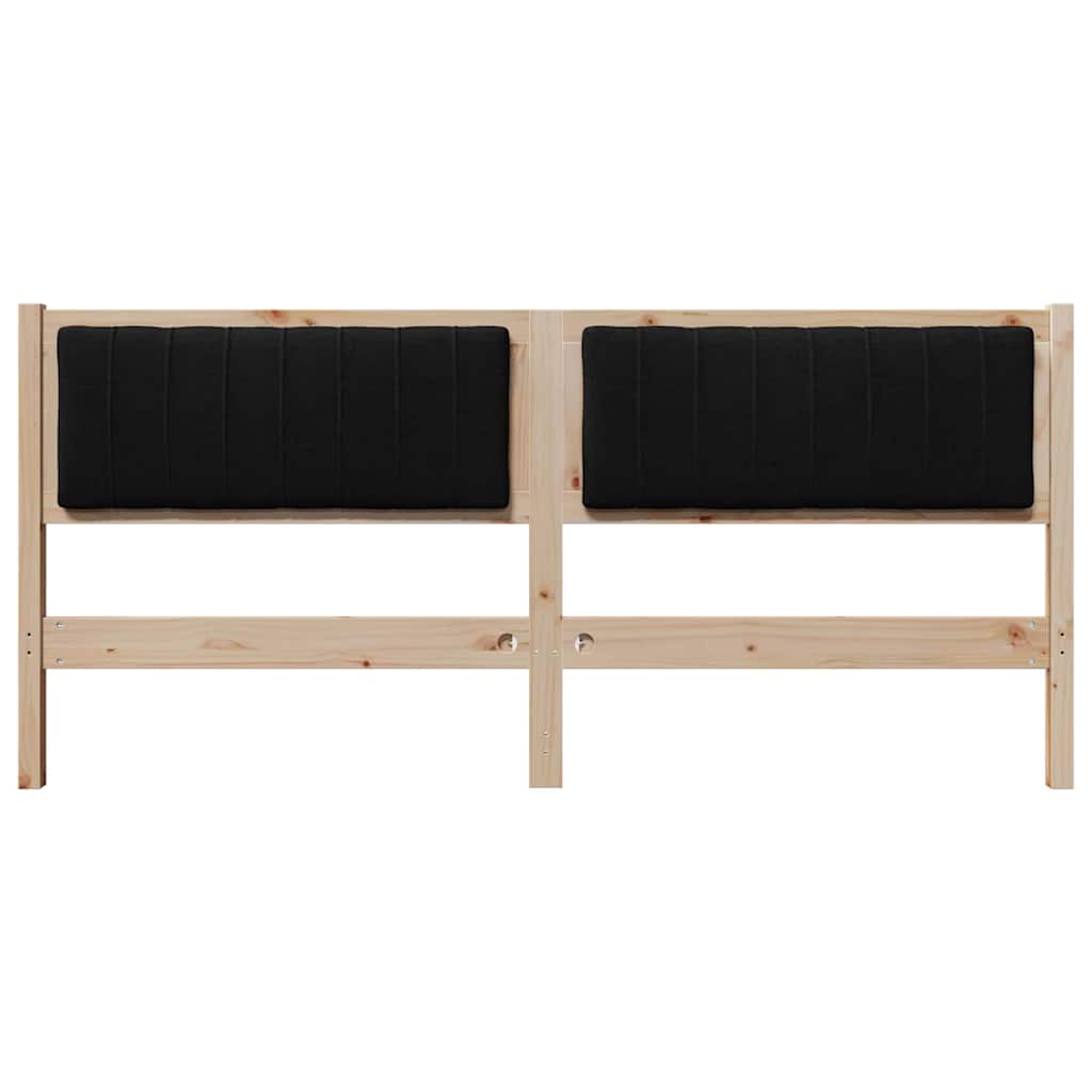 Gepolstertes Kopfteil Braun 180 cm Massives Kiefernholz