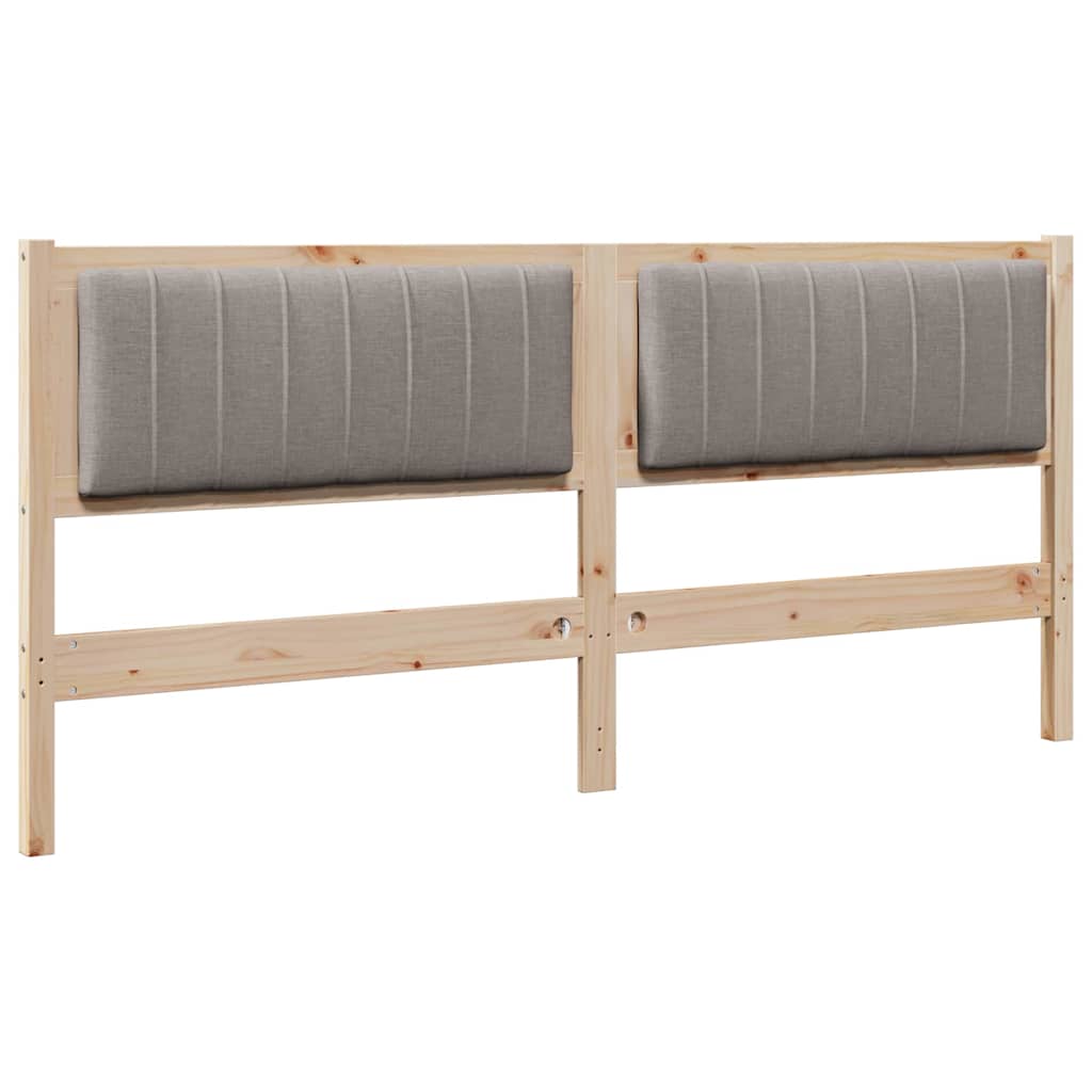 vidaXL Tête de lit rembourrée Marron 180 cm Bois de pin massif