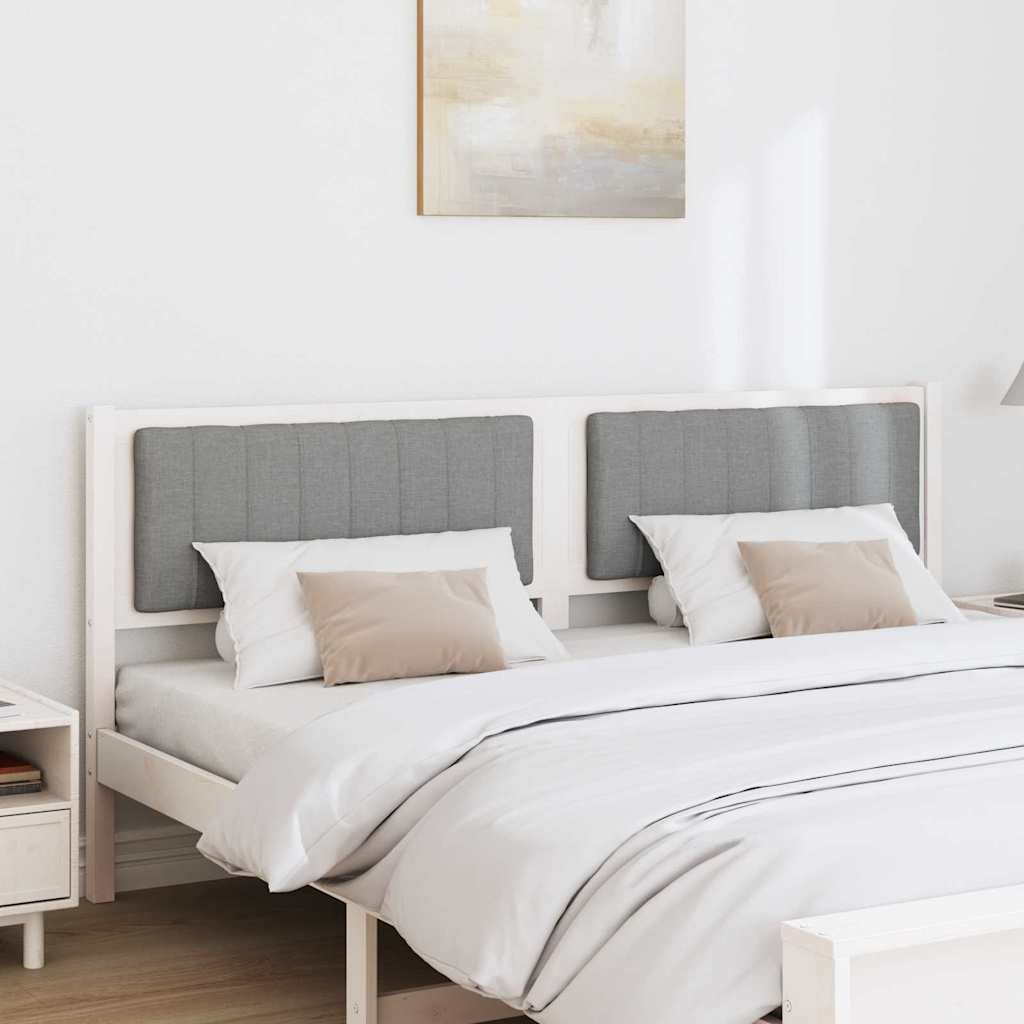 vidaXL Tête de lit rembourrée Blanc 180 cm Pin massif