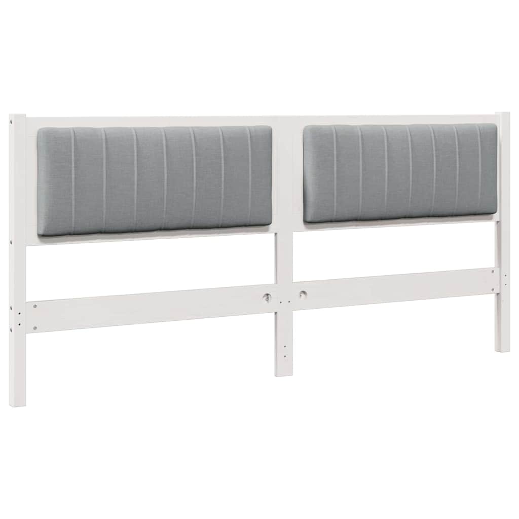 vidaXL Tête de lit rembourrée Blanc 180 cm Pin massif