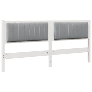 vidaXL Tête de lit rembourrée Blanc 180 cm Pin massif