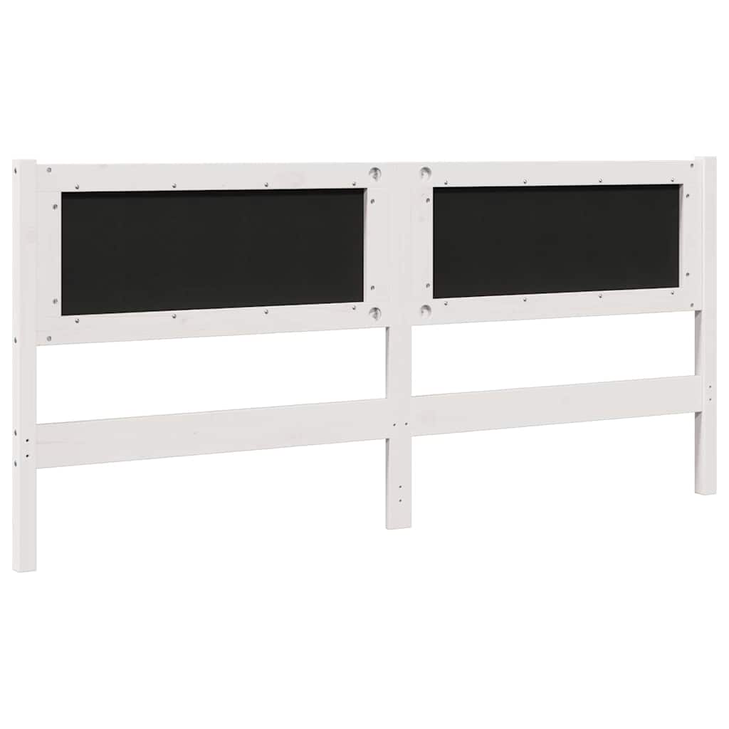 vidaXL Tête de lit rembourrée Blanc 180 cm Pin massif