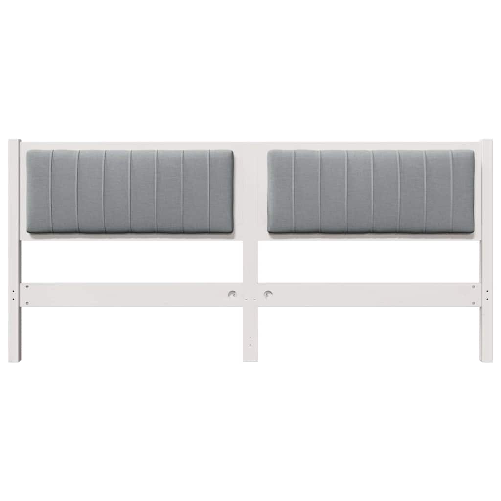 vidaXL Tête de lit rembourrée Blanc 180 cm Pin massif