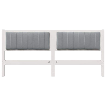 vidaXL Tête de lit rembourrée Blanc 180 cm Pin massif