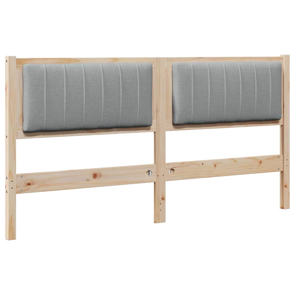 vidaXL Tête de lit rembourrée marron 160 cm Bois de pin massif