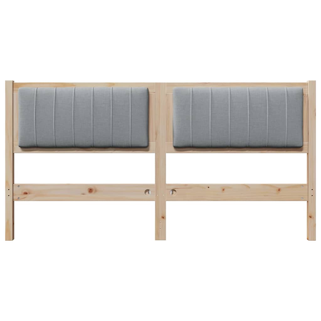vidaXL Tête de lit rembourrée marron 160 cm Bois de pin massif