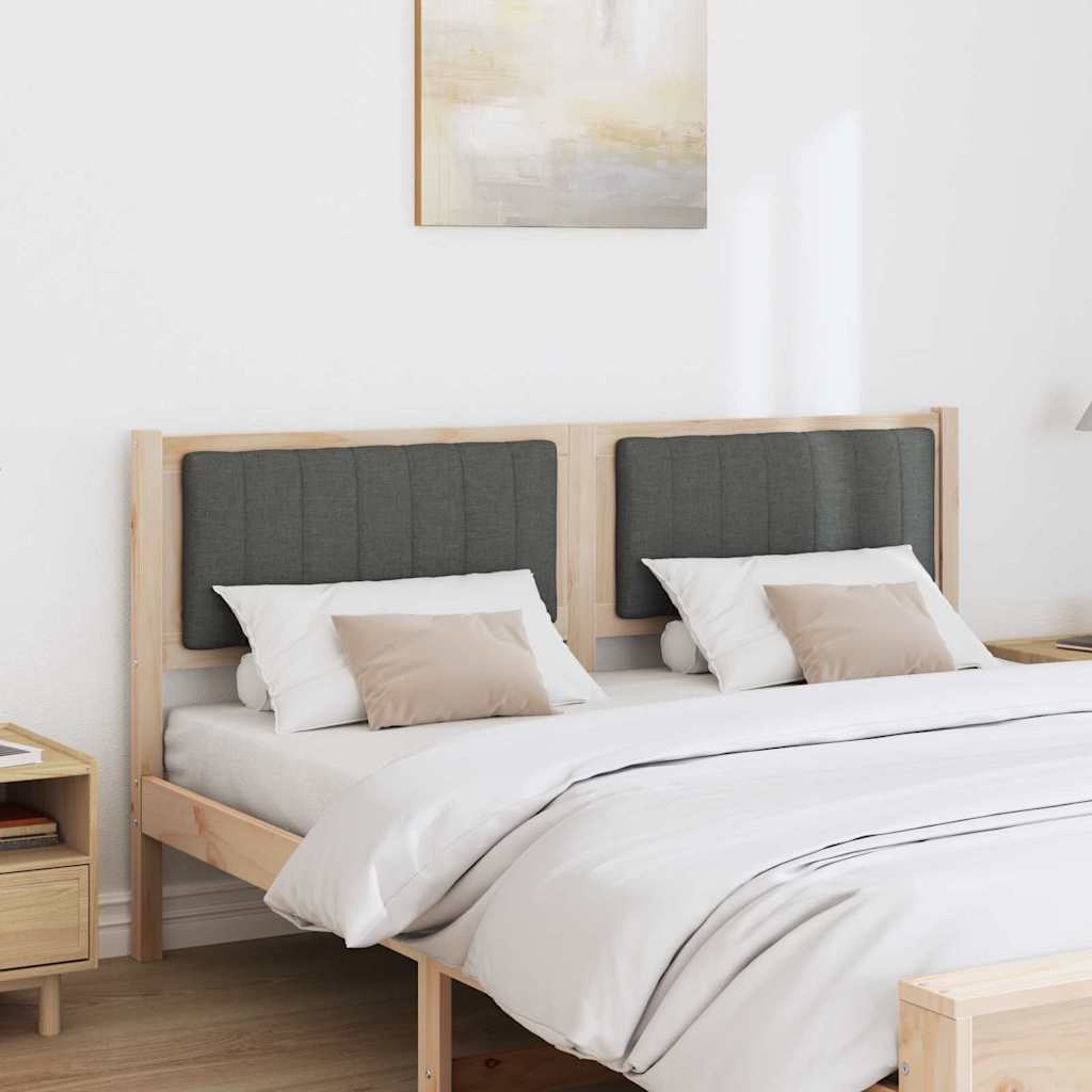 vidaXL Tête de lit capitonnée marron 160 cm Bois de pin massif