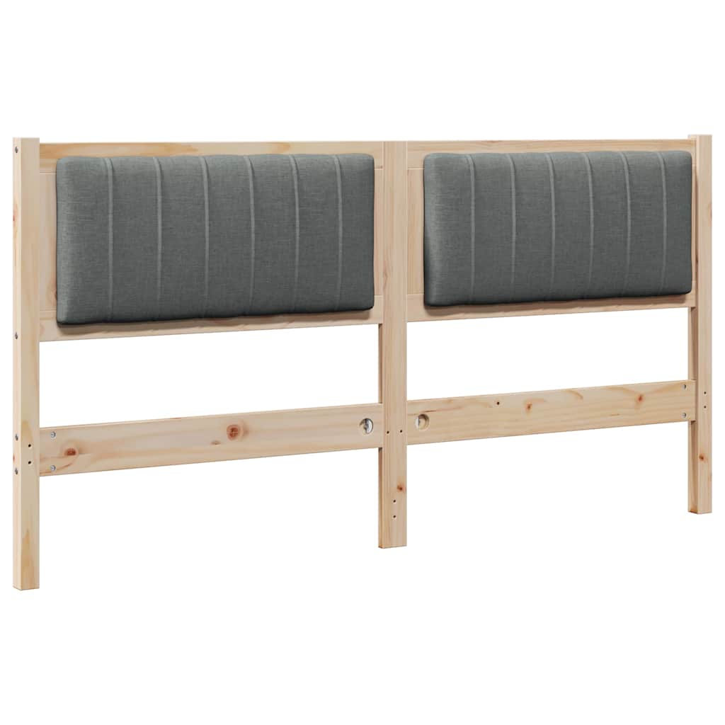 vidaXL Tête de lit capitonnée marron 160 cm Bois de pin massif