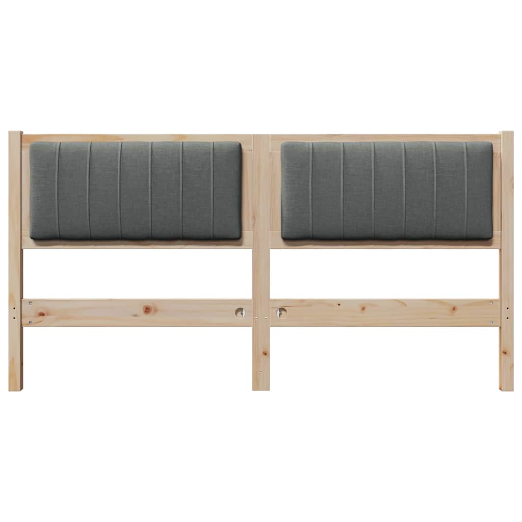 vidaXL Tête de lit capitonnée marron 160 cm Bois de pin massif