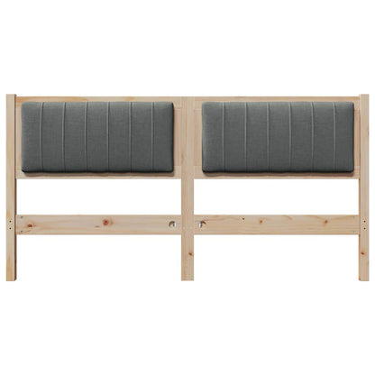 vidaXL Tête de lit capitonnée marron 160 cm Bois de pin massif