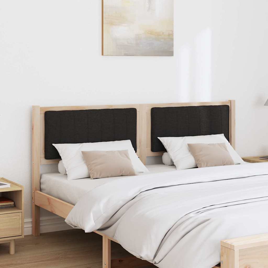vidaXL Tête de lit rembourrée Marron 160 cm Bois de pin massif