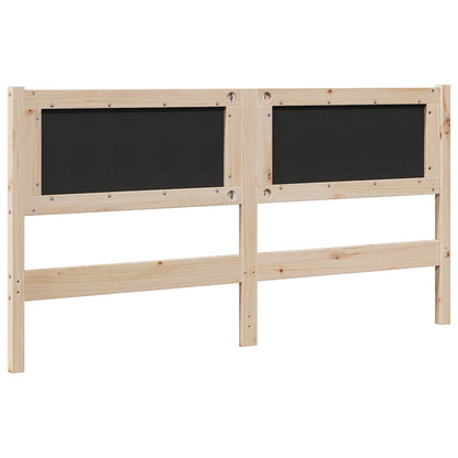 vidaXL Tête de lit rembourrée Marron 160 cm Bois de pin massif