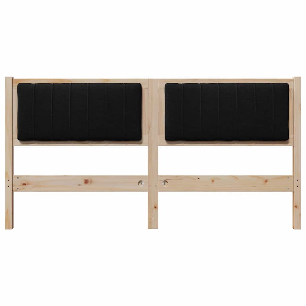 vidaXL Tête de lit rembourrée Marron 160 cm Bois de pin massif