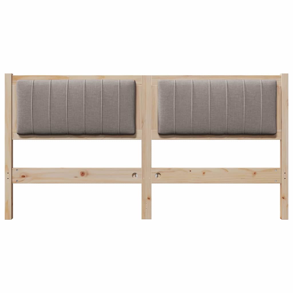 vidaXL Gepolstertes Kopfteil Braun 160 cm Massives Kiefernholz
