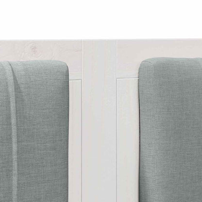vidaXL Gepolstertes Kopfteil Weiß 160 cm Massives Kiefernholz