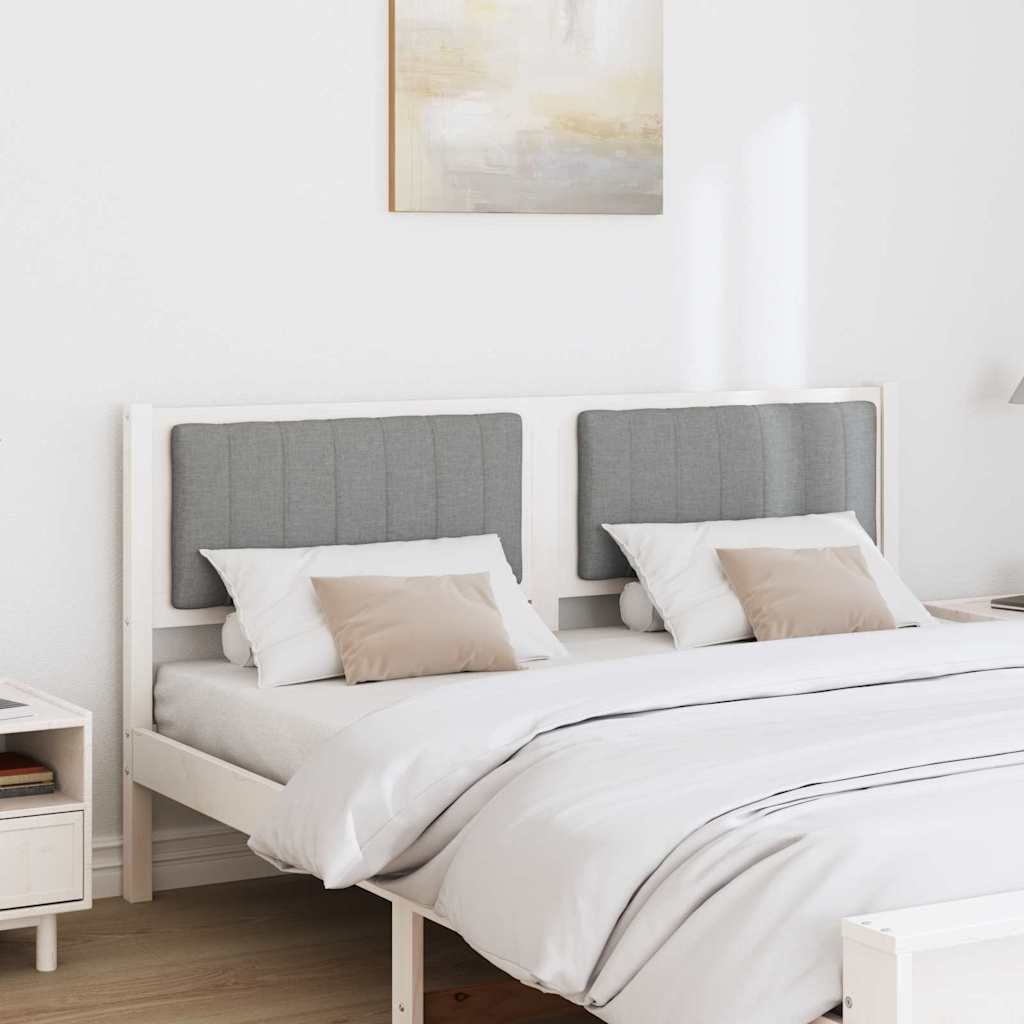 vidaXL Gepolstertes Kopfteil Weiß 160 cm Massives Kiefernholz