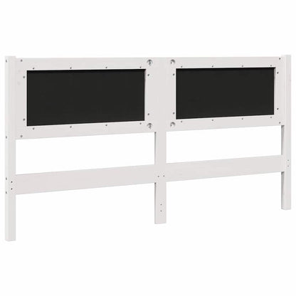 vidaXL Gepolstertes Kopfteil Weiß 160 cm Massives Kiefernholz