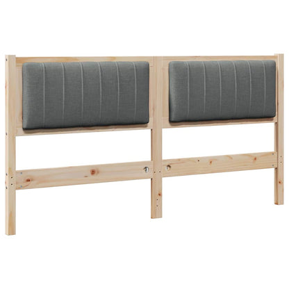 Gepolstertes Kopfteil Braun 150 cm Massives Kiefernholz