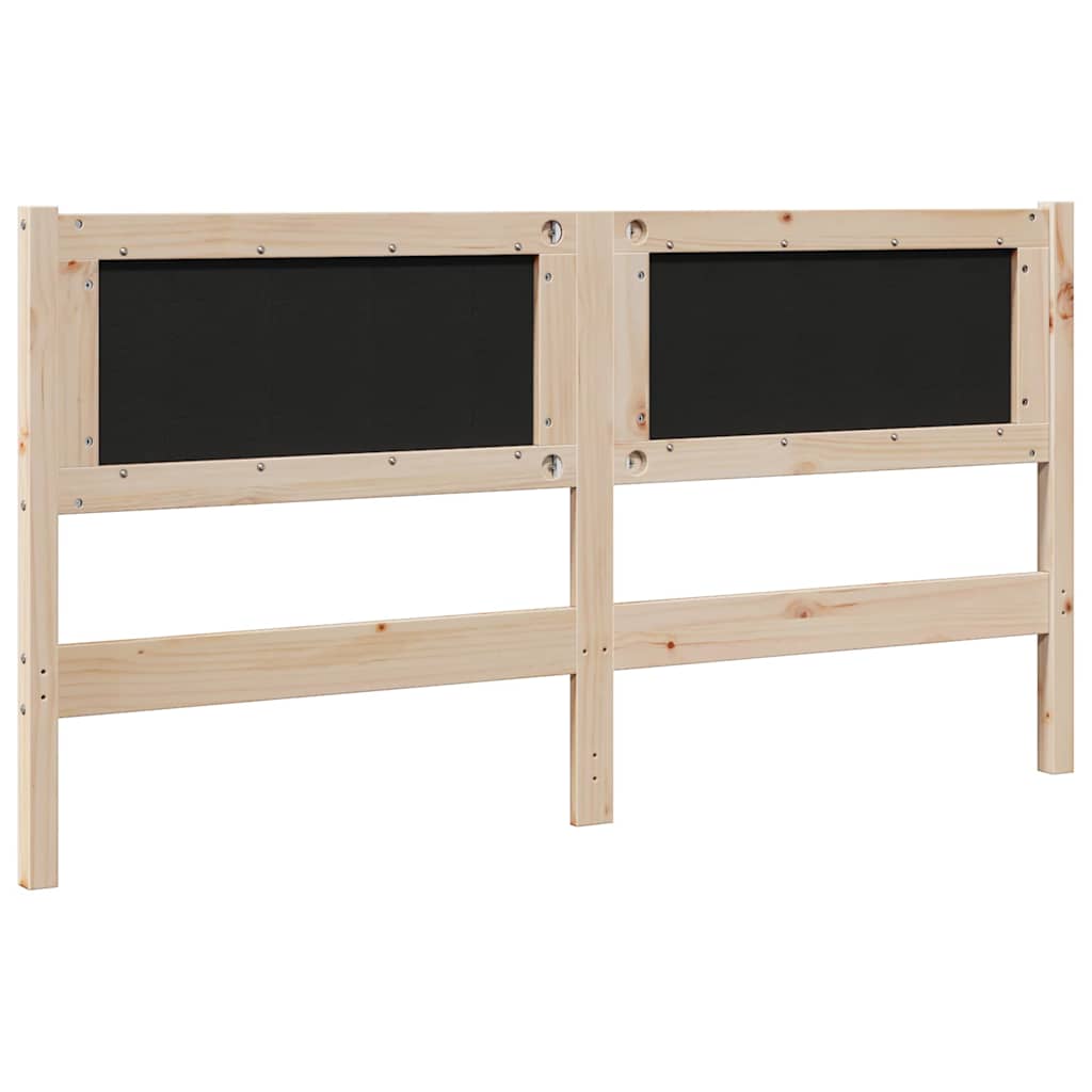 Gepolstertes Kopfteil Braun 150 cm Massives Kiefernholz