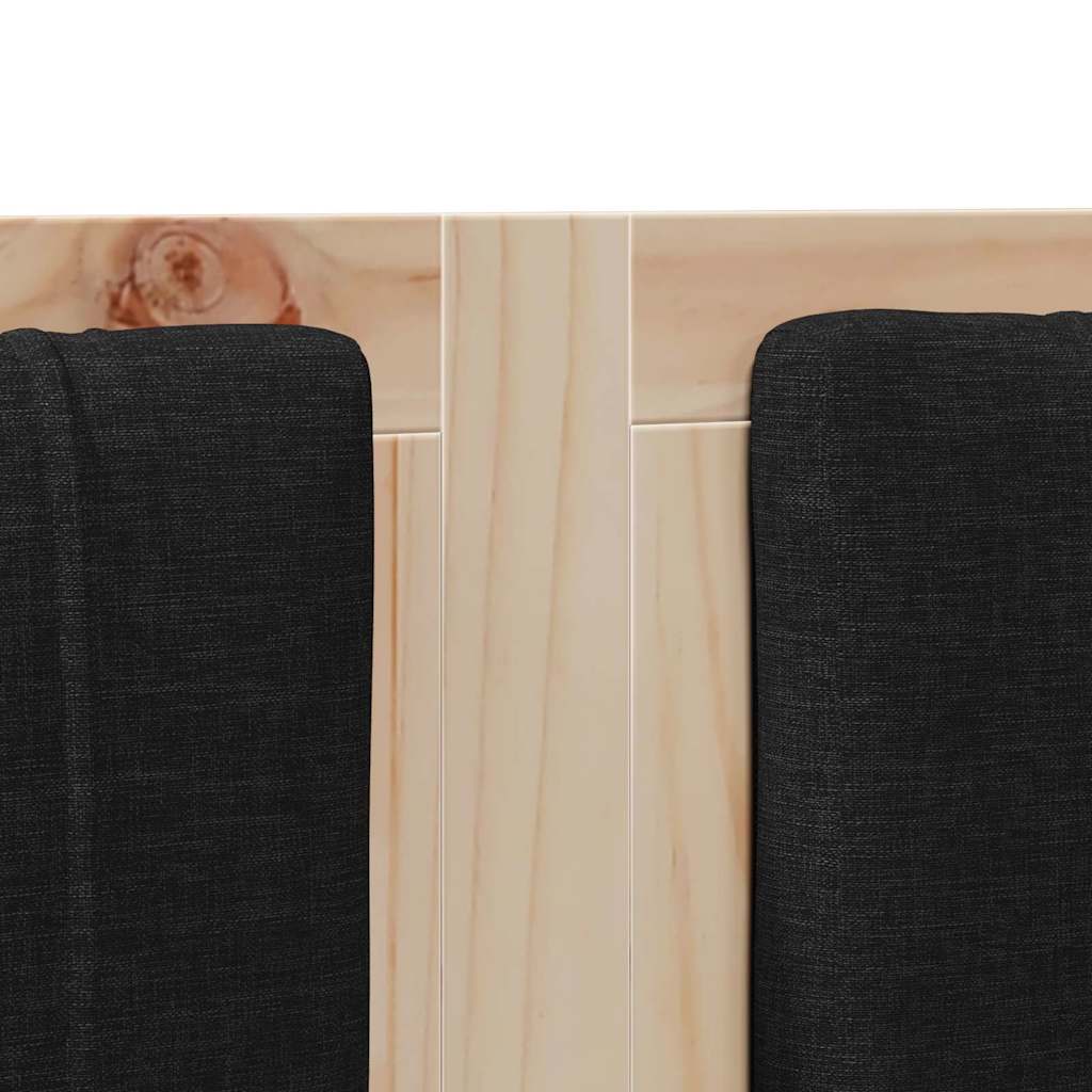 vidaXL Gepolstertes Kopfteil Braun 150 cm Massives Kiefernholz