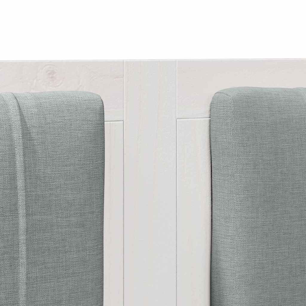 Gepolstertes Kopfteil Weiß 150 cm Massives Kiefernholz