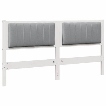 vidaXL Gepolstertes Kopfteil Weiß 150 cm Massives Kiefernholz