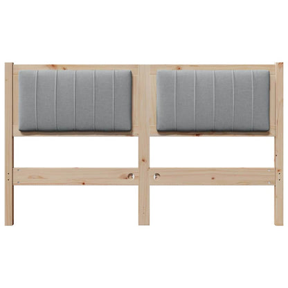 Gepolstertes Kopfteil Braun 140 cm Massives Kiefernholz
