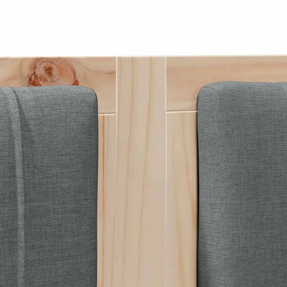 Gepolstertes Kopfteil Braun 140 cm Massives Kiefernholz