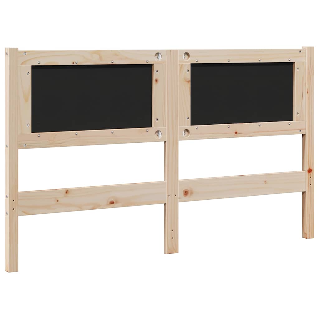 Gepolstertes Kopfteil Braun 140 cm Massives Kiefernholz