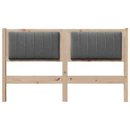 Gepolstertes Kopfteil Braun 140 cm Massives Kiefernholz