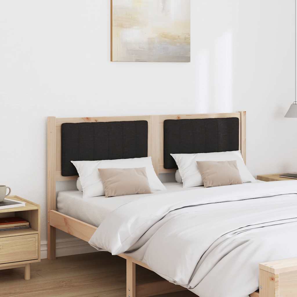 vidaXL Gepolstertes Kopfteil Braun 140 cm Massives Kiefernholz
