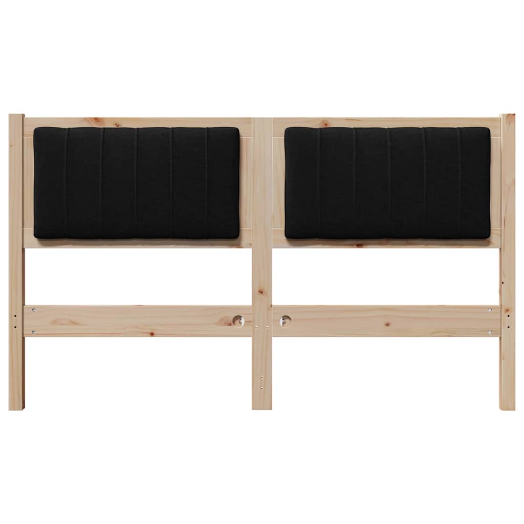 vidaXL Gepolstertes Kopfteil Braun 140 cm Massives Kiefernholz