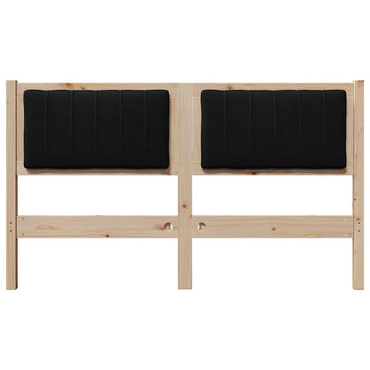 vidaXL Gepolstertes Kopfteil Braun 140 cm Massives Kiefernholz