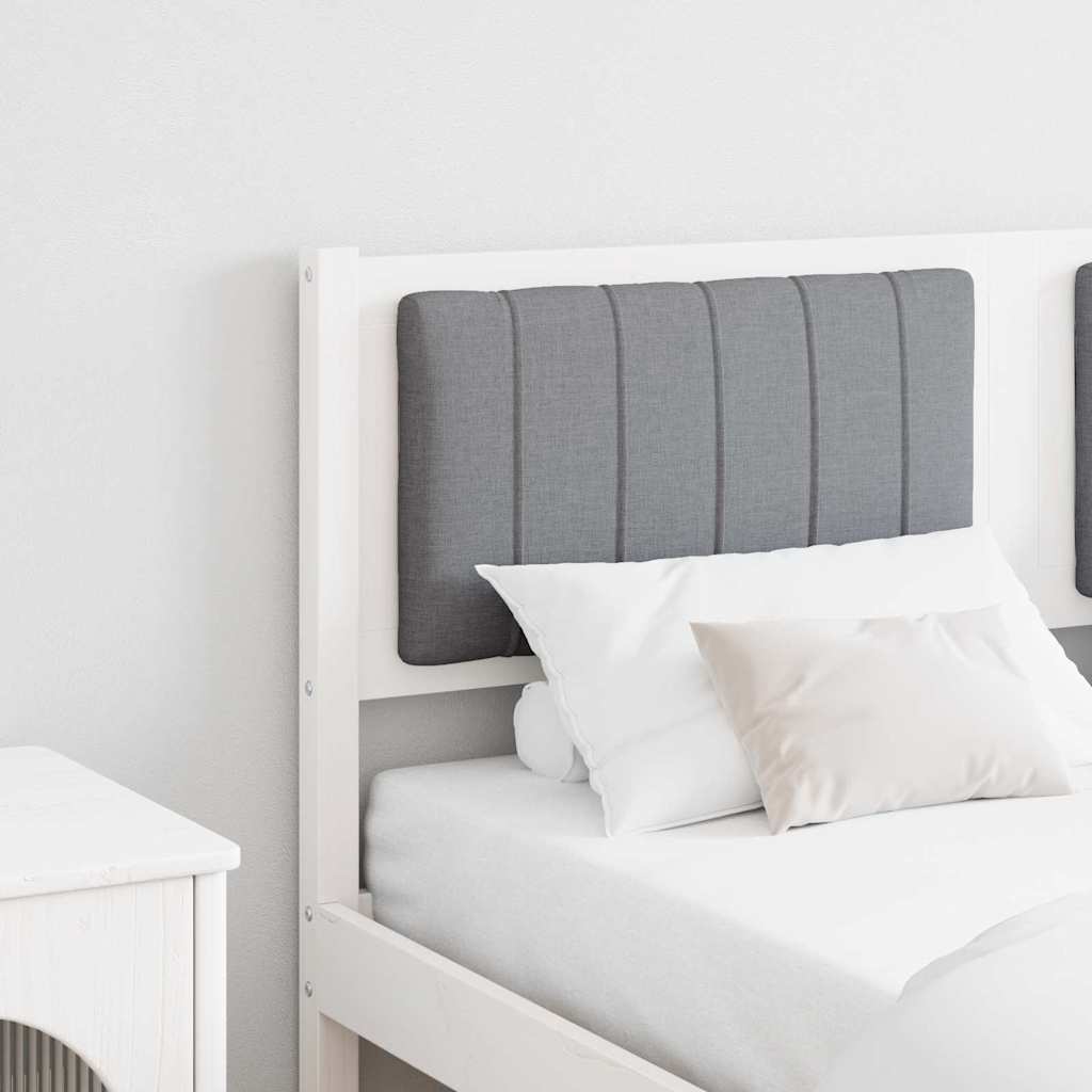 vidaXL Gepolstertes Kopfteil Weiß 140 cm Massives Kiefernholz