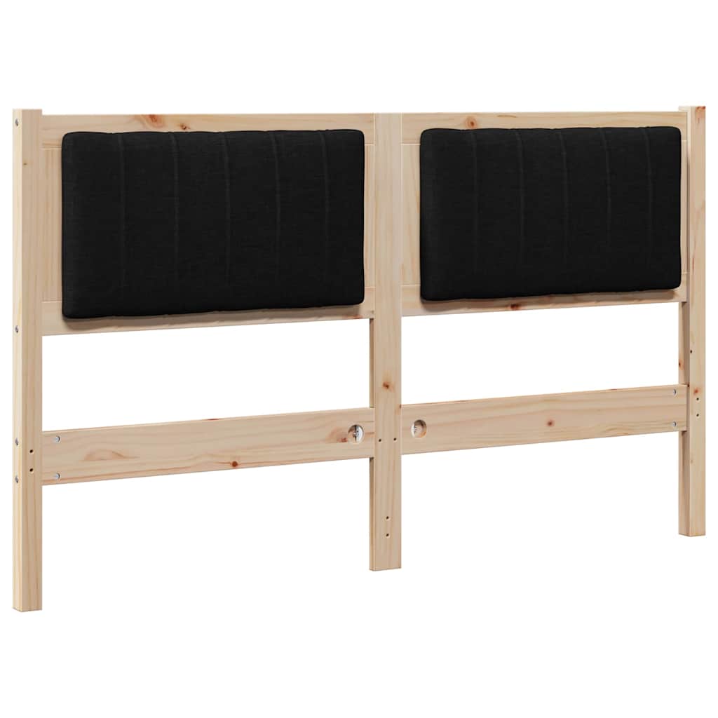 vidaXL Gepolstertes Kopfteil Braun 135 cm Massives Kiefernholz