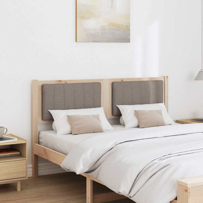 vidaXL Gepolstertes Kopfteil Braun 135 cm Massives Kiefernholz